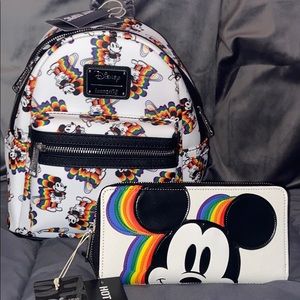 Mickey Mouse loungefly backpack and wallet